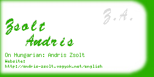 zsolt andris business card